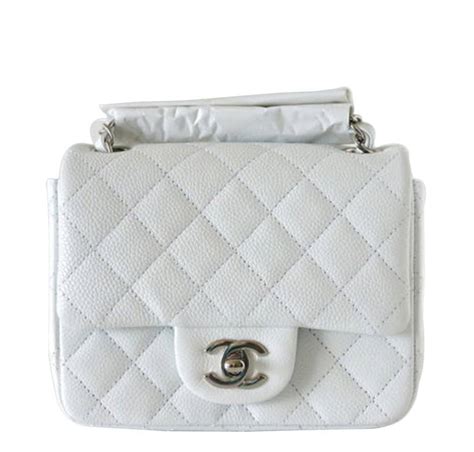 mini chanel bag white|chanel white mini flap bag.